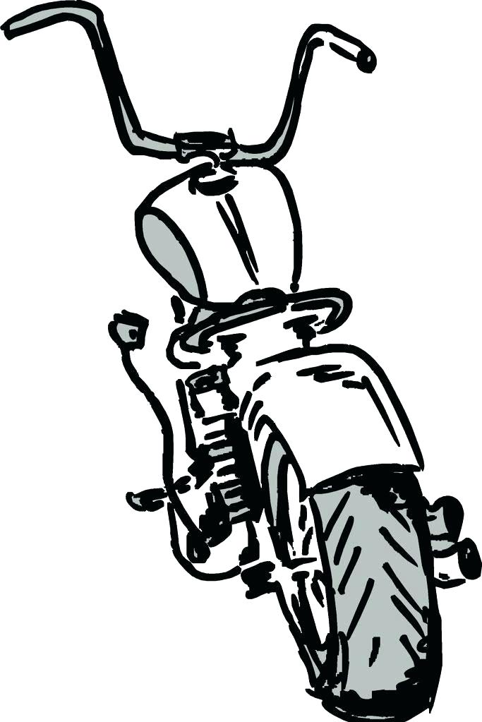 Motorcycle Outline Drawing | Free download on ClipArtMag