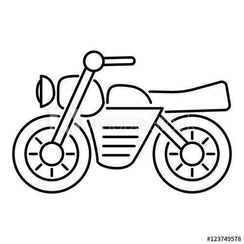 500x500 Motorcycle Icon Outline Illustration Of Motorcycle Vector Icon