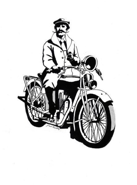 444x600 Motorcycle Rider Drawings