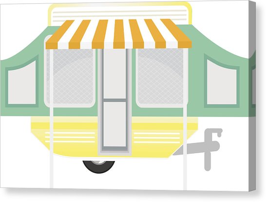 546x414 happy and cute retro motorhome trailer scene drawing