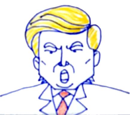 434x385 How To Draw Donald Trump For Kids