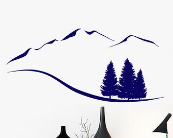340x270 Mountain Sketch Etsy