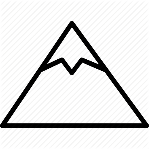 512x512 Drawing, Mountain, Black, Transparent Png Image Clipart Free