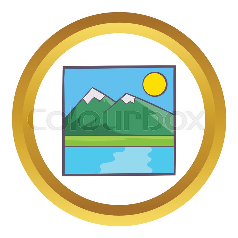 800x800 Drawing Mountain Landscape Vector Icon Stock Vector Colourbox