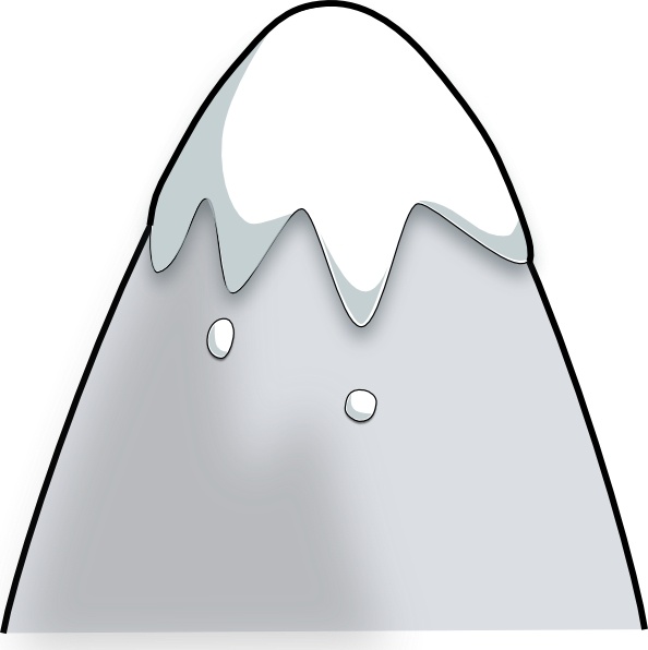 594x596 Kliponius Mountain In A Cartoon Style Clip Art Free Vector In Open