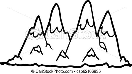 450x252 Line Drawing Cartoon Mountain Range