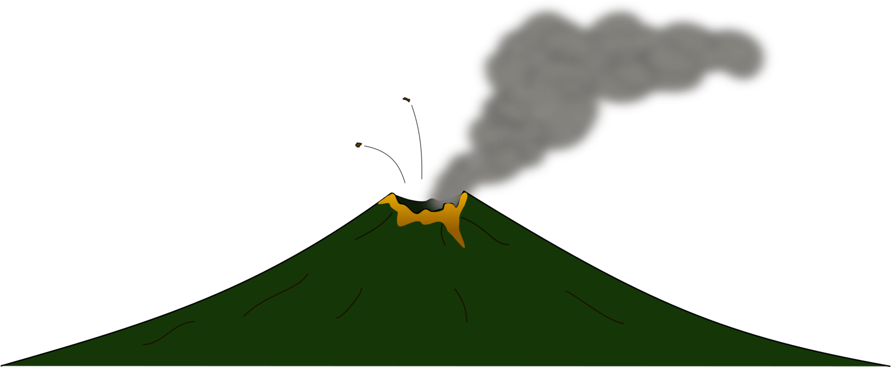 1820x750 Volcanoes Drawing Cartoon Transparent Png Clipart Free Download