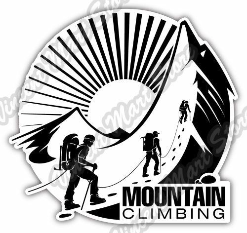 500x472 Mountain Climbing Camping Outdoor Travel Car Bumper Vinyl Sticker