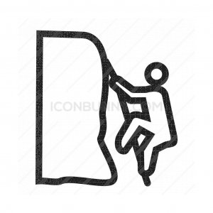 300x300 Mountain Climbing Glyph Icon