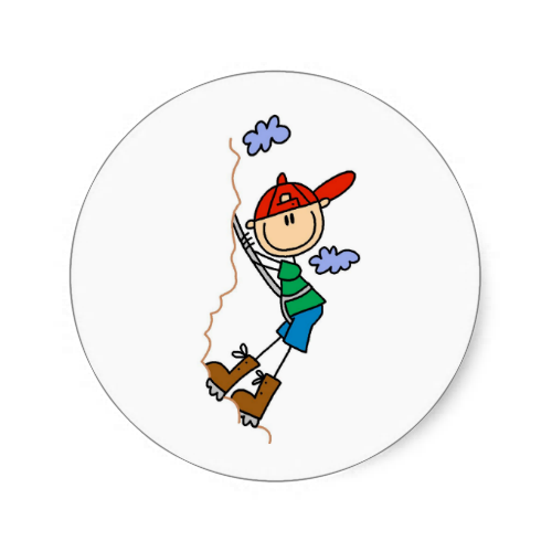 500x500 Stick Figure Mountain Climbing Stickers Stick