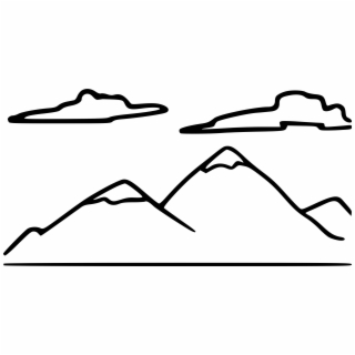 320x320 hd mountain black and white mountain range clip art black