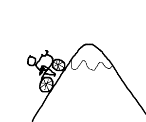 300x250 Mountain Biker In Black And White