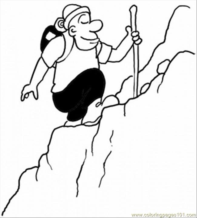 650x717 Mountain Climbing Black And White Clipart