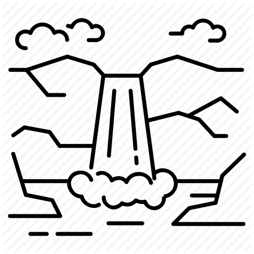 512x512 Waterfalls Drawing Line Transparent Png Clipart Free Download