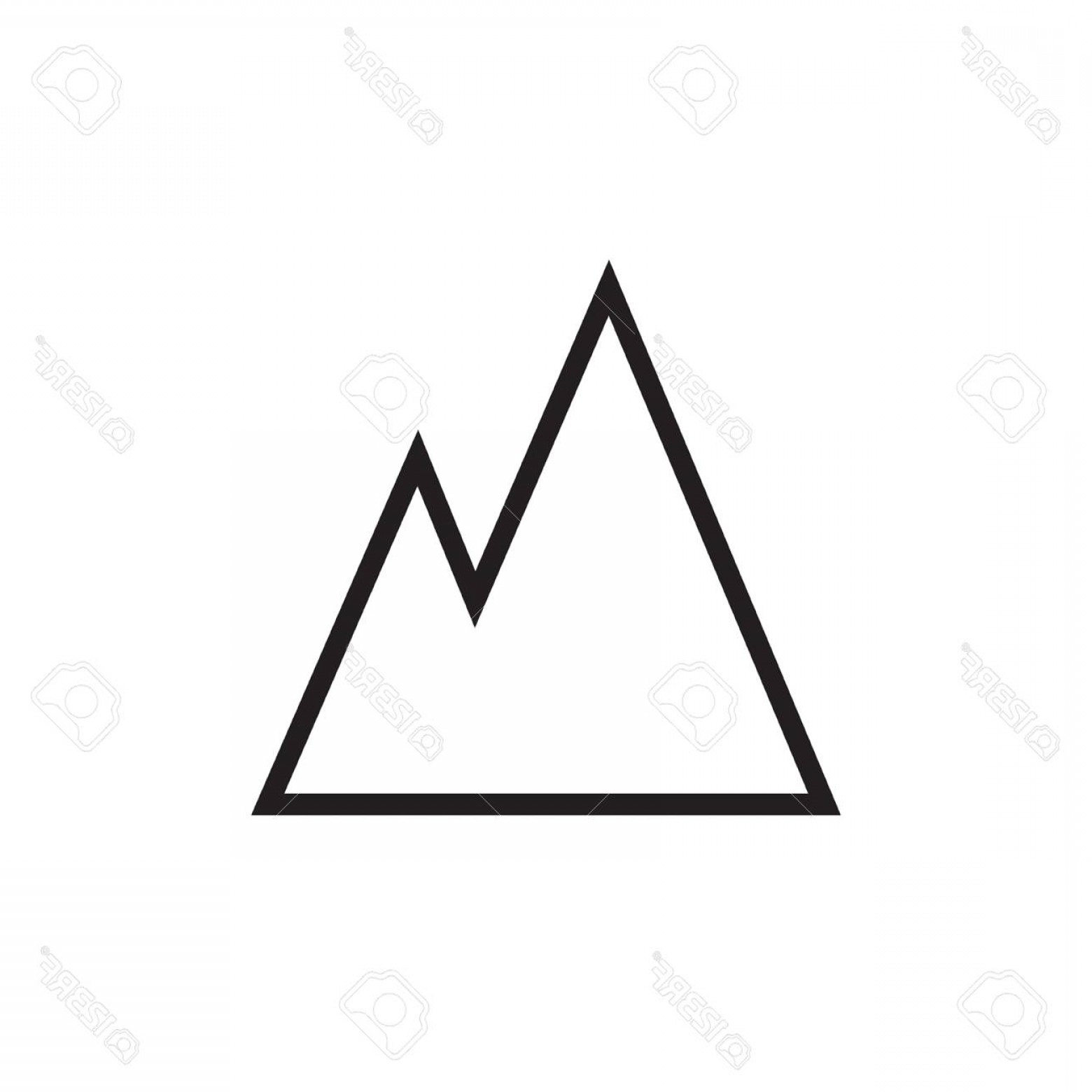 1560x1560 Black And White Mountain Vector Orangiausa