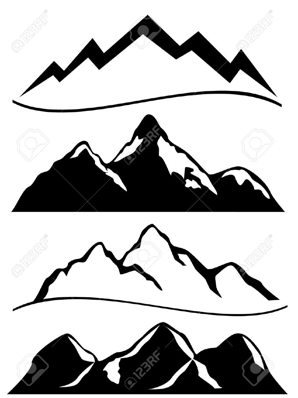 974x1300 Mountain Lake Vector Clip Art Black And White Ideas And Designs
