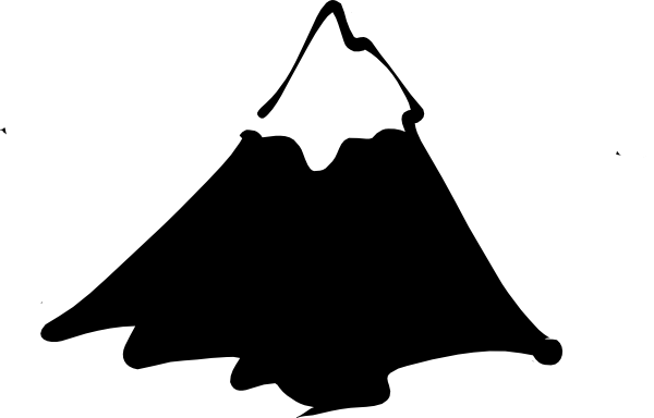 600x384 Mountain Outline Clip Art