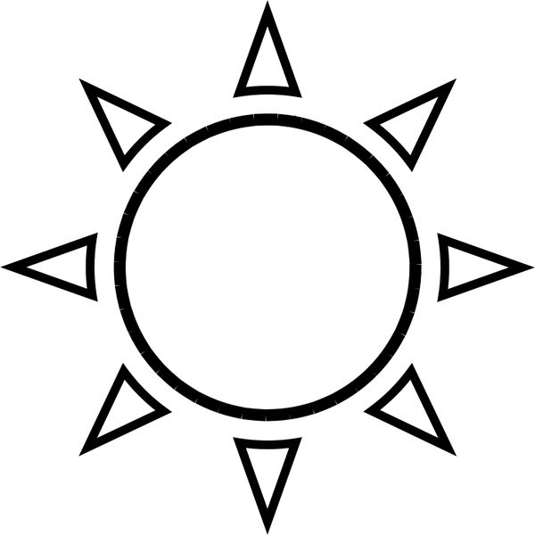 600x600 Sun Outline Free Vector In Open Office Drawing