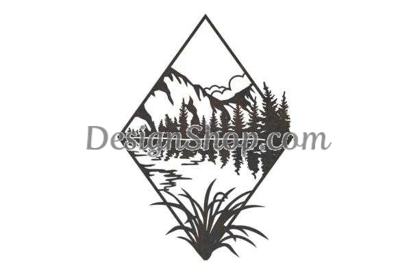 600x400 Lake And Mountains Wall Art