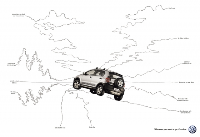 640x439 Volkswagen Vw Crossfox Mountain, Lake, Forest, Landscape