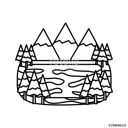 500x500 Forest Mountains Lake Landscape Natural Stock Image And Royalty