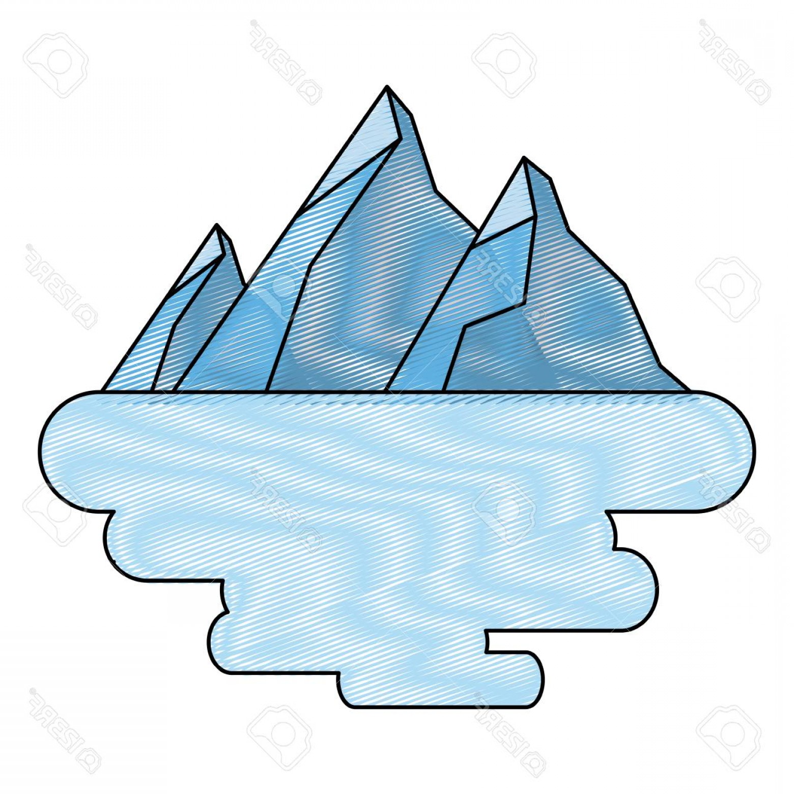 1560x1560 Photostock Vector Peak Mountain Snow Landscape Land Scene Vector