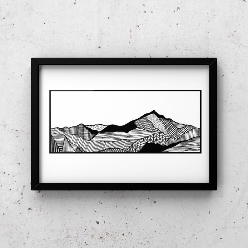 794x794 Snowdon Print Snowdonia Landscape Art Mountain Etsy