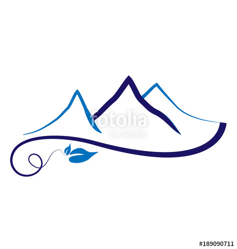475x500 Blue Mountain Landscape Vector Stock Image And Royalty Free