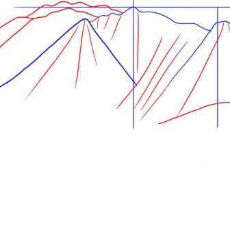 336x336 Mountain Drawing Black And White Simple Lion Sun Range I Fertility
