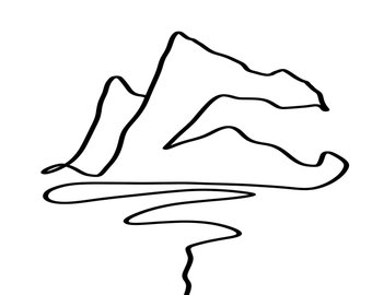 Mountain Line Drawing | Free download on ClipArtMag