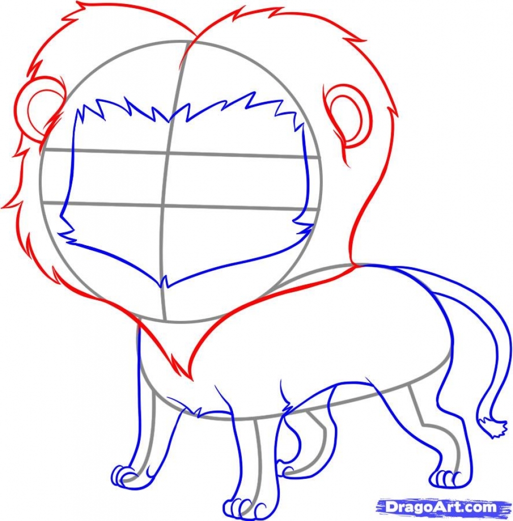 1008x1024 How To Draw A Lion Head Step