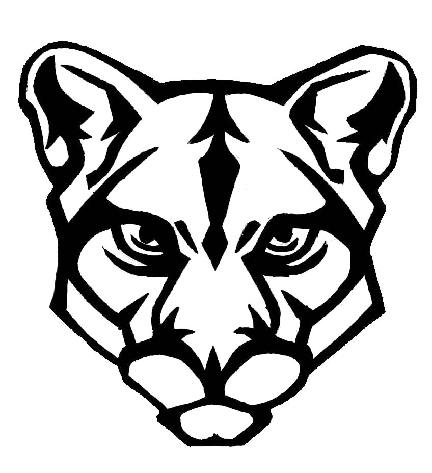 848x928 Huge Collection Of 'cougar Head Drawing' Download More Than