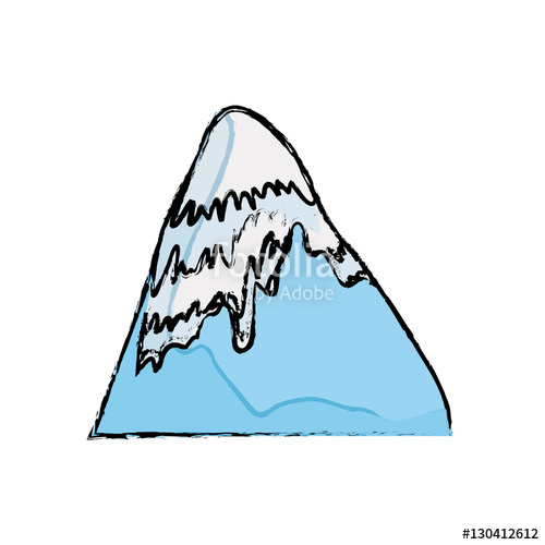 500x500 Mountain Peak Landscape Icon Vector Illustration Graphic Design