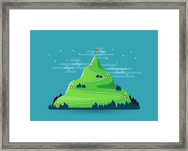 600x482 Trail To Target Climbing Hiking Flag On The Mountain Peak Way