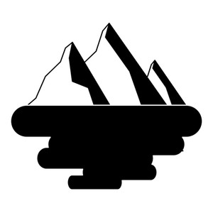 300x300 Snow Mountain Peak Royalty Free Vectors