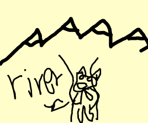 300x250 Monkey Sinking Into A River