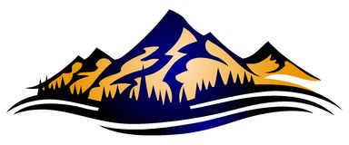 384x160 Mountain Range Clipart