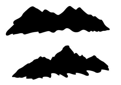 500x350 Collection Of 'mountain Range Silhouette Vector' Download More
