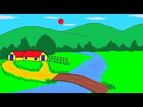 480x360 How To Draw A Scenery In Ms Paint L Learn Ms Pain Easy Ms Paint