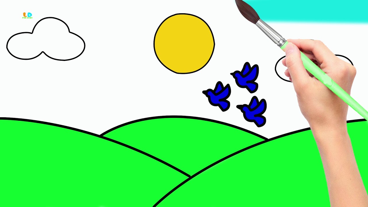 1280x720 How To Draw Scenery Of Mountain