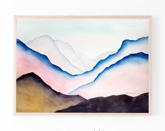 340x270 Mountain Painting Etsy