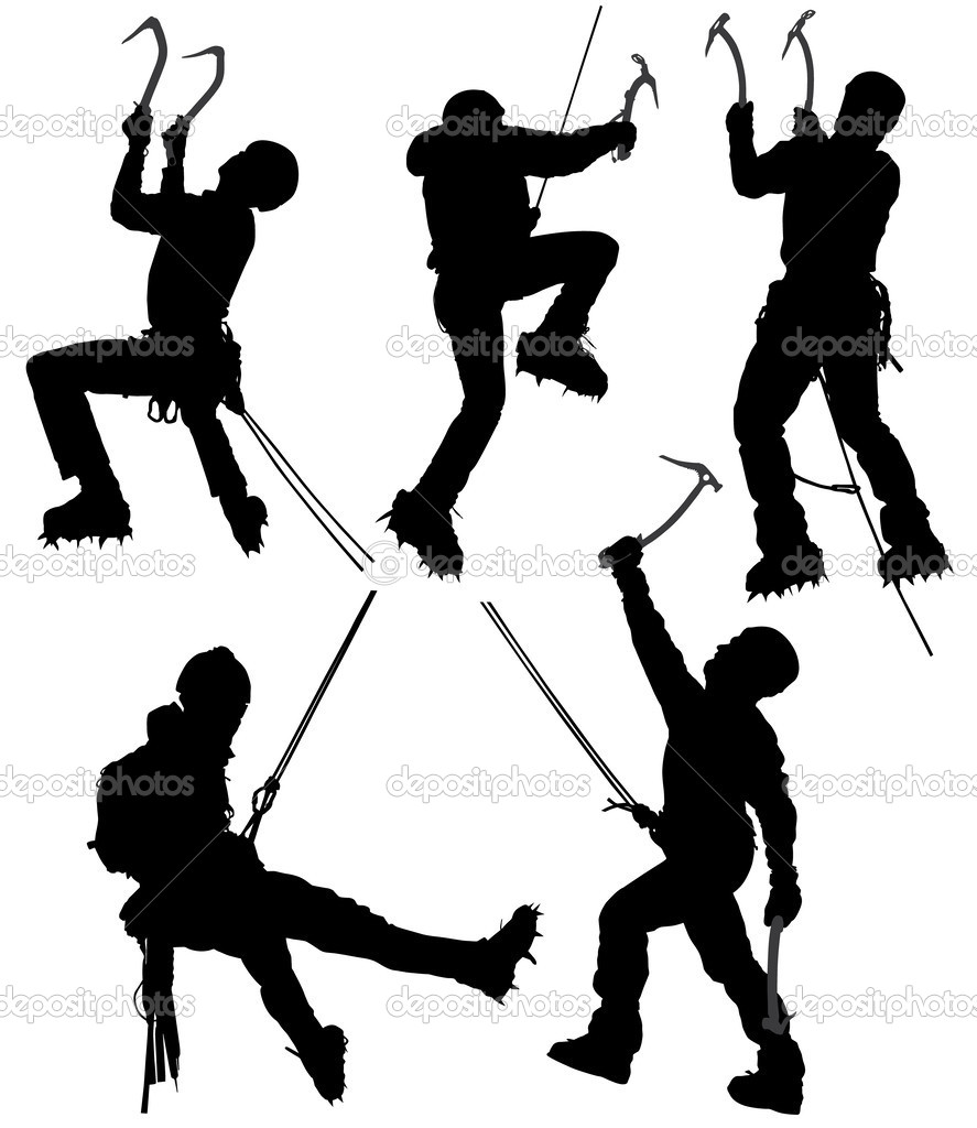 887x1024 Mountain Climber Silhouette Clipart