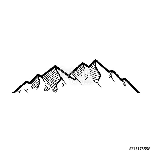 500x500 Mountain Vector Silhouette Stock Image And Royalty Free Vector