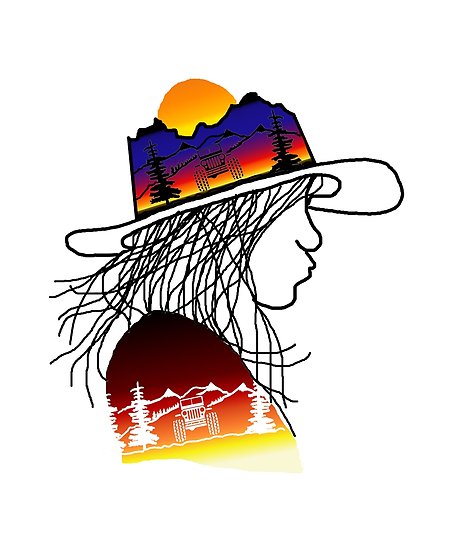 458x550 Jeep Girl Mountain Sunset Artist Design Posters