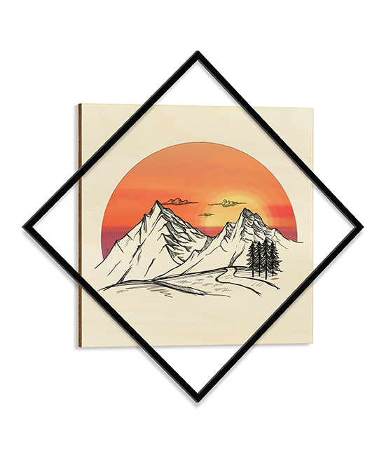 548x658 ada home black orange mountain sunset wall art zulily