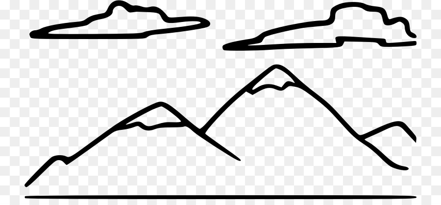 900x420 Mountain Clipart Black And White