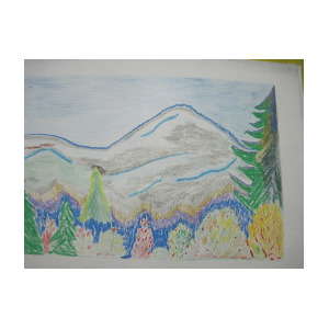 300x300 Mountain View Switzerland Drawing