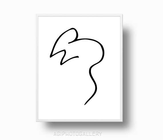 570x489 Picasso Mouse Print Modern Picasso Drawing Printable Etsy