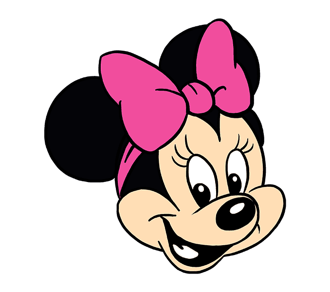 678x600 How To Draw Minnie Mouse In A Few Easy Steps Easy Drawing Guides