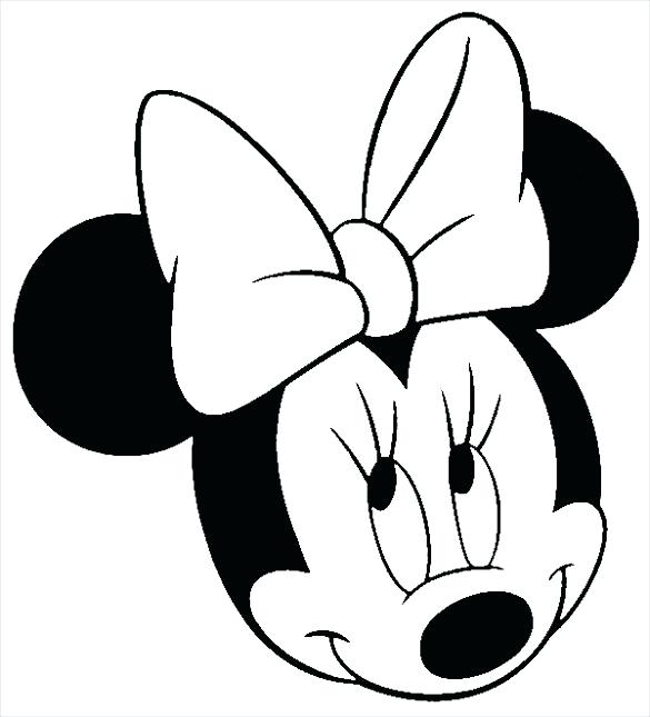 585x645 Mickey Mouse Face Drawing